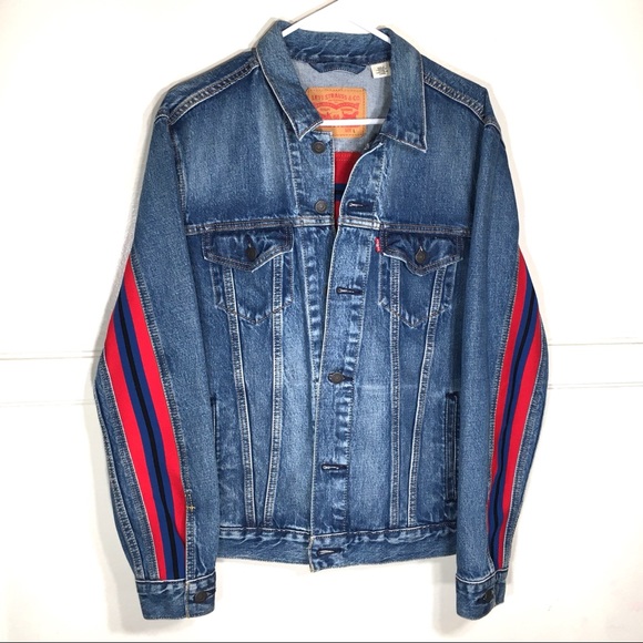 Levis Denim Striped Trucker Jacket 